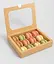 Коробка для 12 конфет сладостей зефира, макаронс или тарталеток 200×156×30 мм, крафт, с прозрачным окошком, Vals Крафт 87850 - миниатюра 2