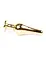 Металева анальна пробка з кристалом Boss Jewellery Gold Butt Plug Light 9.5 см (блакитний) - мініатюра 6