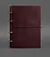 Кожаный блокнот А4 на кольцах (Софт-бук) 9.0 в мягкой бордовой обложке Crazy Horse - миниатюра 1