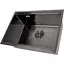 Комплект чорної кухонної мийки та змішувача Nett з нержавіючої сталі NB-5742 - мініатюра 1