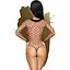 Боди Penthouse Scandalous S/L Black, большая сетка, высокий воротник, длинные рукава - миниатюра 2