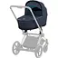 Люлька Cybex Priam Lux Conscious Collection Dark Navy + Текстиль для прогулянкового блоку Cybex Priam Conscious Collection Dark Navy + Шасі Cybex Priam з каркасом LS RBA Chrome Brown - мініатюра 8