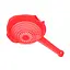 Дуршлаг пластиковый с ручкой 36х22.5 см, Kitchette Красный 84633 - миниатюра 1