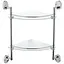 Полка Frap стеклянная двойная угловая 250x250 F1907-2 1/10, Хром - миниатюра 1