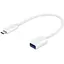 Перехідник USB 2.0 Type-C --> Micro USB (OTG) OEM, кабель 0.2м, білий - мініатюра 1