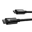 Дата кабель Baseus Tungsten Gold Type-C to Type-C Cable 240W (1m) (CAWJ04000) Black - мініатюра 2