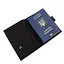 Обложка на паспорт 3459 кожаная с карманом для денег черная - миниатюра 2