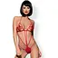Эротический боди Obsessive Luiza S/M красный - миниатюра 1