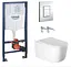 Комплект инсталляция Grohe Rapid SL + унитаз Volle Hippo с сиденьем Slim slow-closing клавиша хром 13-44-202+38772001, Белый - миниатюра 1