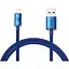 Кабель Baseus Crystal Shine Series Fast Charging Data Cable USB to iP 2.4A 2 м голубой - миниатюра 1