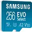 Карта памяти Samsung MicroSDXC 256GB UHS-I U3 Class 10 V30 A2 EVO Select + SD Adapter (MB-ME256KA) (107645) - миниатюра 5