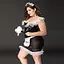 Еротичний костюм покоївки JSY P71107 Plus size - мініатюра 5