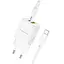 МЗП Borofone BN14 Royal PD30W+QC3.0 (1USB-A/1C) + кабель Type-C to Type-C White - мініатюра 2