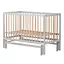 Детская кроватка София-2 с маятниковым механизмом на подшипниках и опускной боковиной серый с натуральными элементами - миниатюра 1
