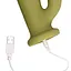 Вибратор-кролик Loveline Ultra Soft Silicone Rotating зеленый - миниатюра 7