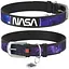Нашийник для собак Waudog Design шкіряний з QR паспортом малюнок NASA21 M - мініатюра 1