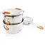 Набор посуды GSI Outdoors Glacier Stainless Base Camper Medium (1099-68183) - миниатюра 4
