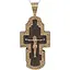 Золотой крестик Золотой век с деревом. Распятие Христа. 32080/01/0 - миниатюра 1