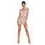 Бодистокинг - мини-платье с бабочками Passion BS090 white One size - миниатюра 3
