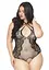 Тедді з відкритим доступом Leg Avenue Net and lace SO8609 Black шнурівка XL-2XL - мініатюра 3