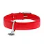 Нашийник для собак шкіряний Waudog Glamour з QR-паспортом без прикрас XL Ш 35 мм Д 46-60 см червоний - мініатюра 3