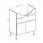 Тумба для підлоги RJ Iris-XO з умивальником RJ Lotus RZJ201 65 см Білий RJFU034-0165WHSET(RJFU034-0165WH + RZJ201) Білий - мініатюра 2