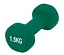 Гантель вінілова PowerPlay 4125 Achilles 2*1,5 кг Зелені 2 шт (PP_4125_1,5kg_2in) - мініатюра 3