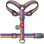 Шлея для собак Waudog Nylon анатомічна H-подібна з QR-паспортом, малюнок "Лінія 1", пластиковий фастекс, XL - мініатюра 2