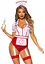 Костюм медсестри Leg Avenue Nurse Feelgood Sexy Costume M червоний з білим - мініатюра 6