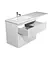 Тумба Мойдодир Палермо 80-U Adam 140 L Білий підвісна з крилом над пральною машиною Білий - мініатюра 3