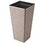 Горщик для квітів Form-Plastic Rattana слим квадро-30 32.8 л бежевий (3890-051) - мініатюра 1