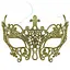 Елочная игрушка MIS LT Маска 18х10 см золотой - миниатюра 1