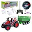 Трактор із причепом на радіокеруванні, акумулятор, 3 тварини, USB-зарядка, 55x17x16 см, 1188F-7 - мініатюра 1