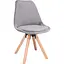 Стул Jumi Saida в скандинавском стиле с деревянными ножками серый - миниатюра 1