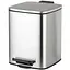 Відро для сміття Zerix Kubix-TC0106 SS Color з плавним закриттям квадратне 6 л нержавійка (ZX5889)  - мініатюра 1