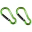 Брелок-карабін Munkees 3235 Pear 5х50 мм пара Grass Green (1012-3235-GGR) - мініатюра 1