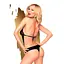 Боді з високим коміром та глибоким декольте Penthouse - Perfect Lover Black M/L - мініатюра 2