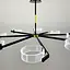 Люстра дизайнерская с акриловыми кругами на 3 режима освещения Line.F J 1828/8 - миниатюра 6