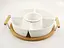 Менажниця порцелянова 5-ти секційна на підставці Interos 29 см (PJ02040) - мініатюра 1