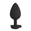 Анальная пробка Crushious Cuore Regular M 8 см черный - миниатюра 3