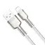Дата кабель Baseus Cafule Series Metal USB to Lightning 2.4A (2m) (CALJK-B0) White - мініатюра 3