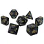 Набір кубиків Pearl 7 Dice Set - Black (w-gold) , 7 шт. (g7dpearl08) - мініатюра 1