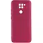 Чохол TPU GETMAN Liquid Silk Full Camera для Xiaomi Redmi Note 9 / Redmi 10X Бордовий / Marsala - мініатюра 1