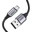Кабель Ugreen US290 USB 2.0- micro-USB 1 м Metal чорний (60146) - мініатюра 1