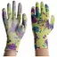 Рукавички Сила Васильки з поліуретановим покриттям р8 садові манжет зелені - мініатюра 1
