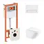 Набор: Qtap Robin Ultra Quiet унитаз подвесной QT1333046EUQW + Nest комплект инсталляции 4в1 (линейная клавиша White) QT0133M425 + QT0111M08V1384W - миниатюра 1