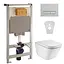 Комплект инсталляция Volle Master 141515 + унитаз подвесной Roca Gap Clean Rim A34H47C000 с сидением Soft Close, Белый - миниатюра 1