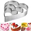 Набір металевих форм кілець для десертів, тістечок, випічки тортів у формі сердець 20х19 см (висота 8 см), Господар Сріблястий 87047 - мініатюра 3