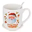 Чашка новогодняя Elisey 9150-005-3 Merry Christmas керамическая с ложкой и блюдцем 350 мл Белая - миниатюра 4