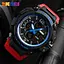 Наручний годинник чоловічий 1343 Black-Blue-Red Wristband Skmei acs0030800 - мініатюра 2